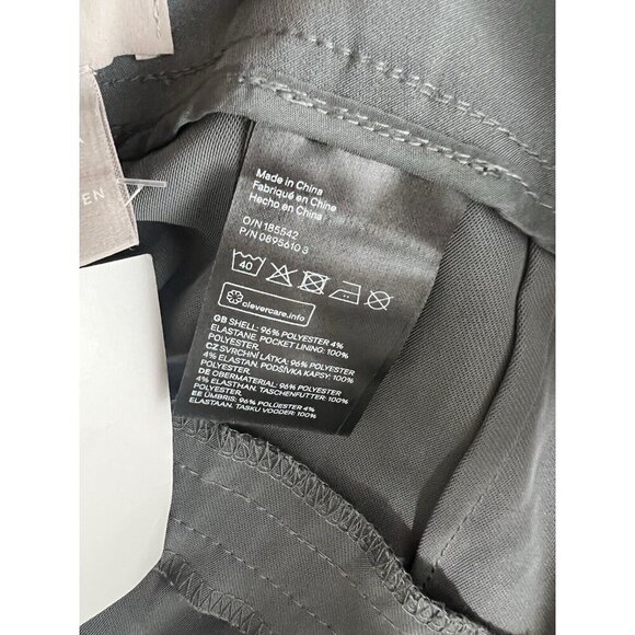 H&M Dress Pants Size 8 Gray Tapered High Rise Pleated Front Pockets New B1 NWTS - Picture 10 of 13
